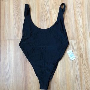 NWT Black High Rise One Piece Bathing Suit